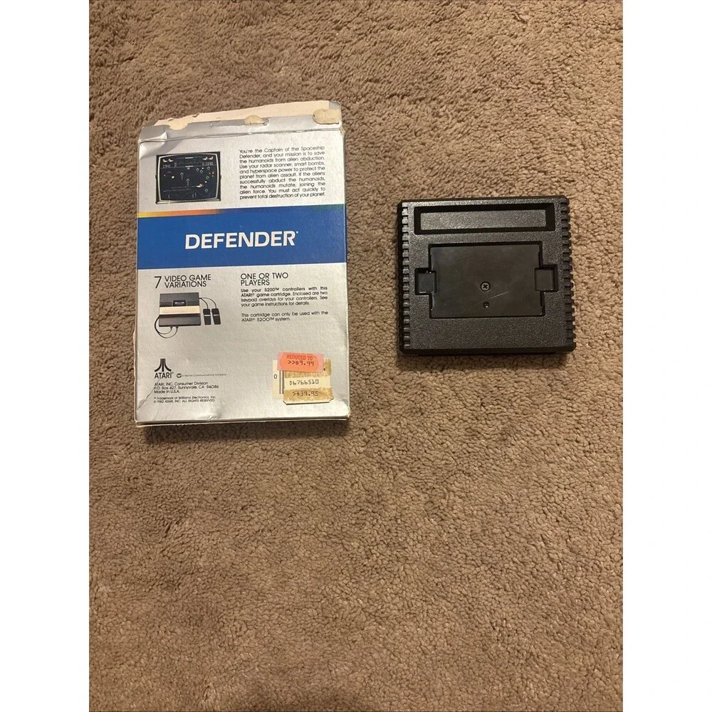 Atari Defender Box And Game Cartridge for Atari 5200 Game System (1982)